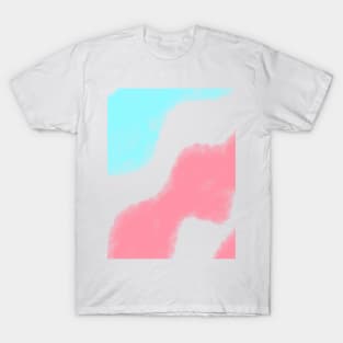 Red blue watercolor abstract art design T-Shirt